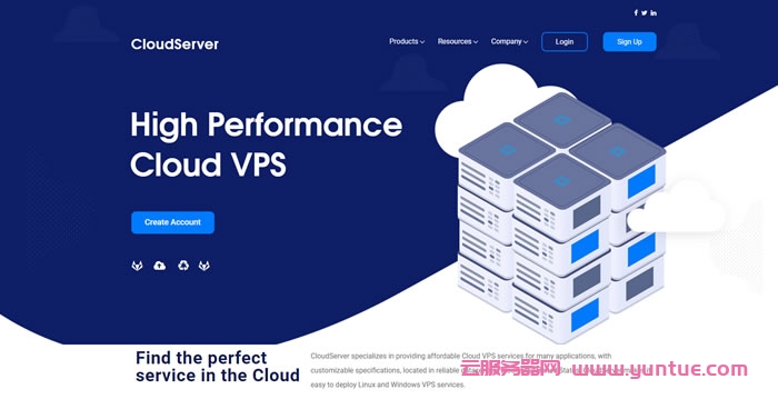 CloudServer：美国洛杉矶与纽约特价vps，1核/4GB内存/30GB NVMe/5TB流量/10Gbps带宽，$12/季